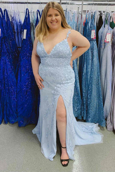 Roycebridal Kalista | Elegantes, langes Ballkleid in Hellgelb mit V-Ausschnitt und Spitzenapplikationen