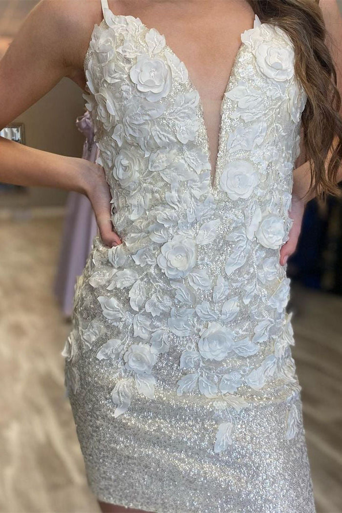 Francesca | Figurbetontes, rückenfreies Homecoming-Kleid mit Pailletten