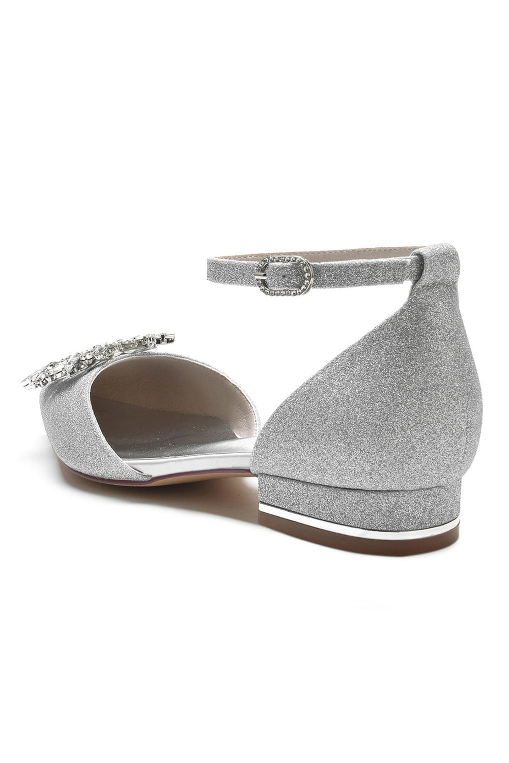 Talons bas en cristal scintillant
