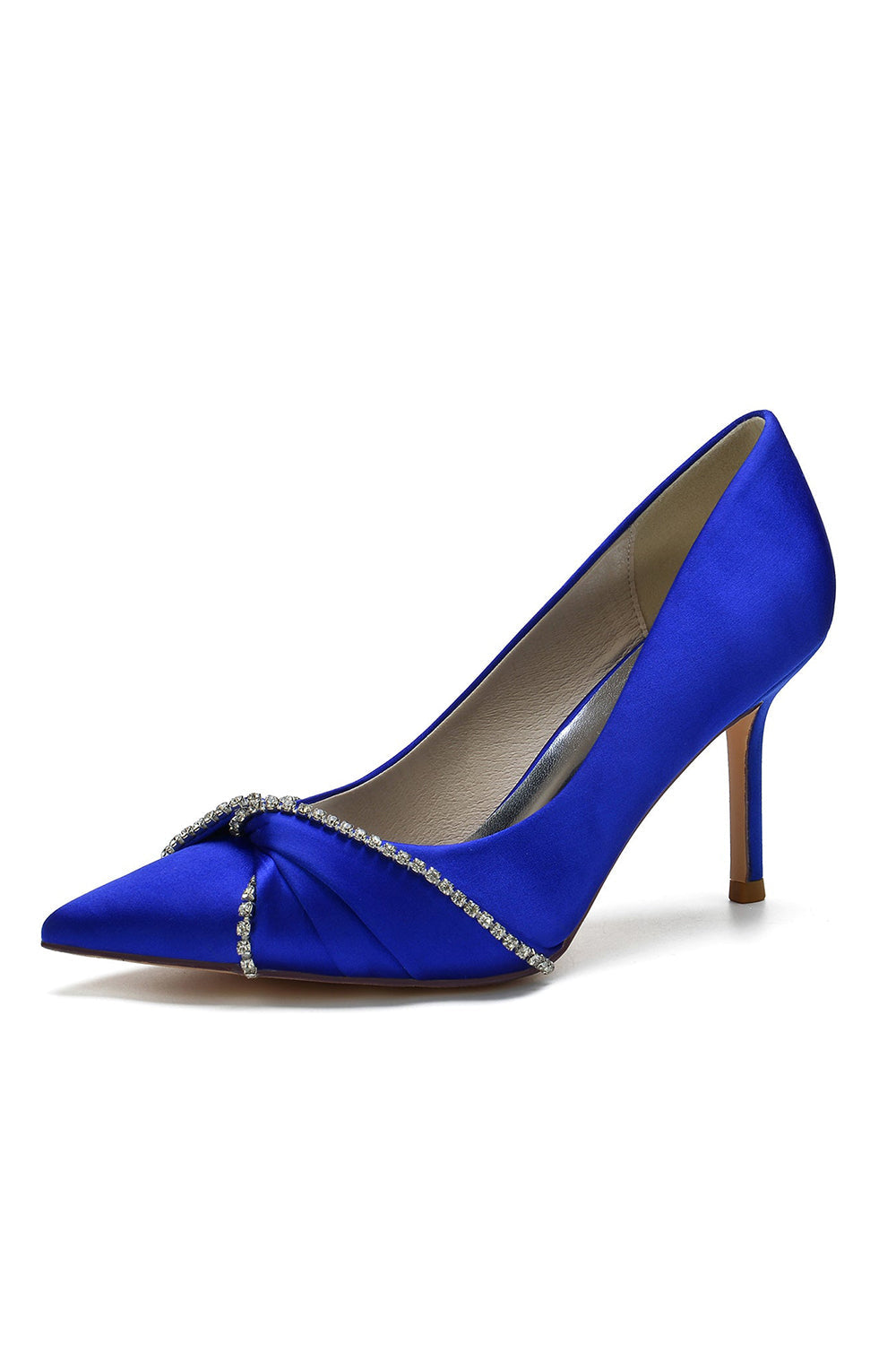Cross Diamond Satin Stilettos