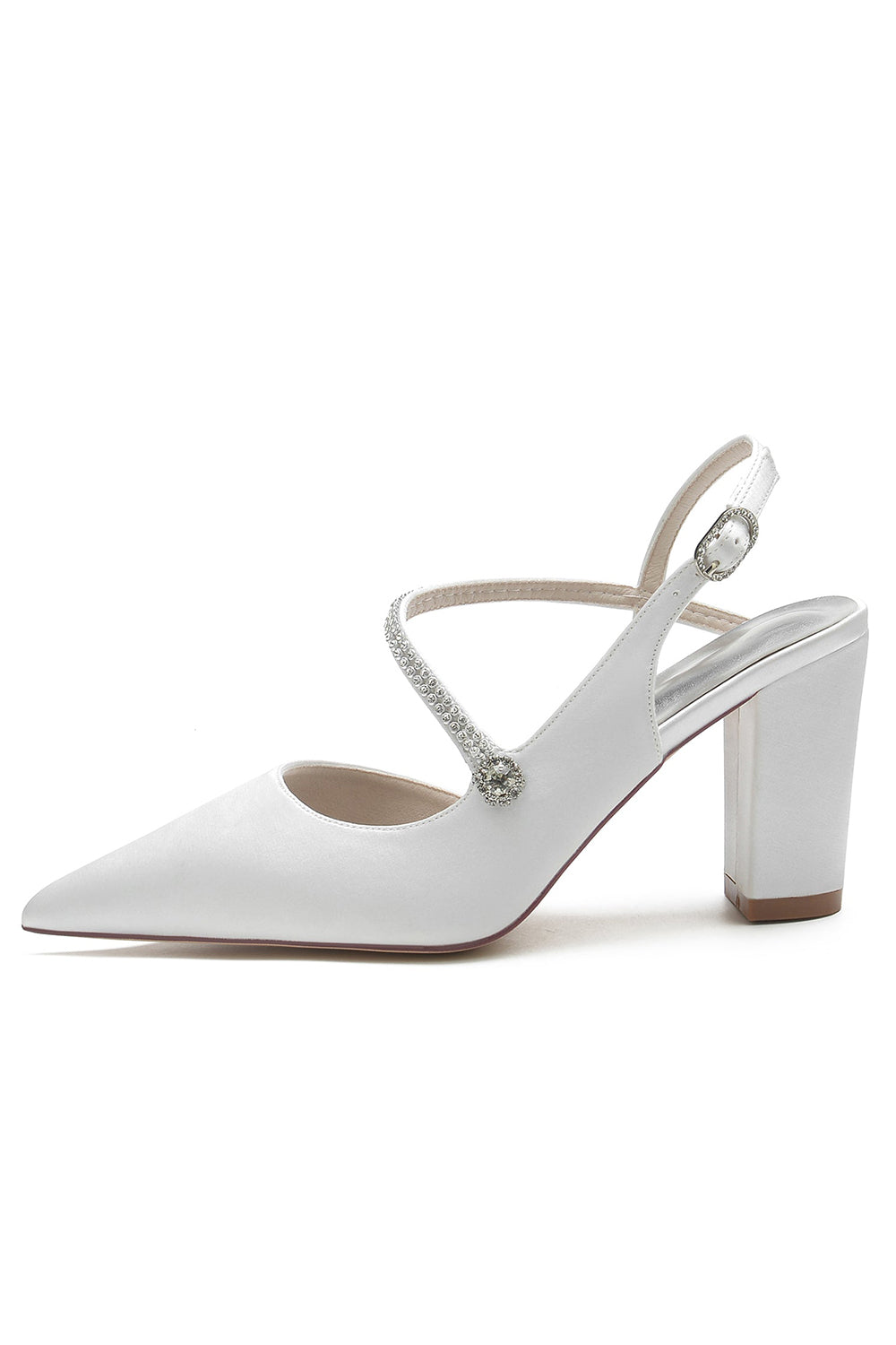 Sandales à talons carrés et brides en strass