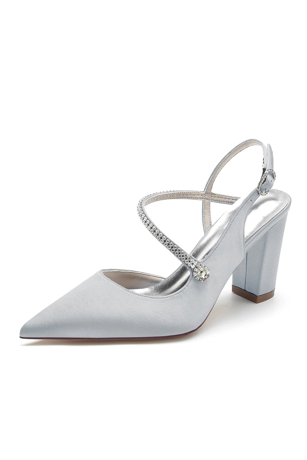 Sandales à talons carrés et brides en strass