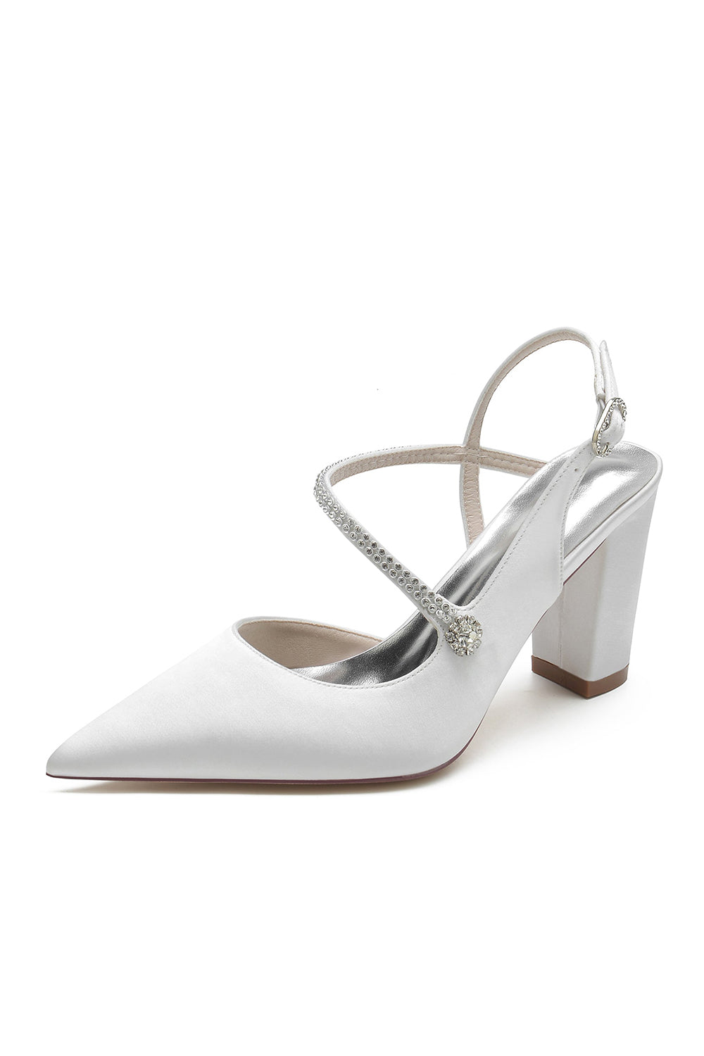 Sandales à talons carrés et brides en strass