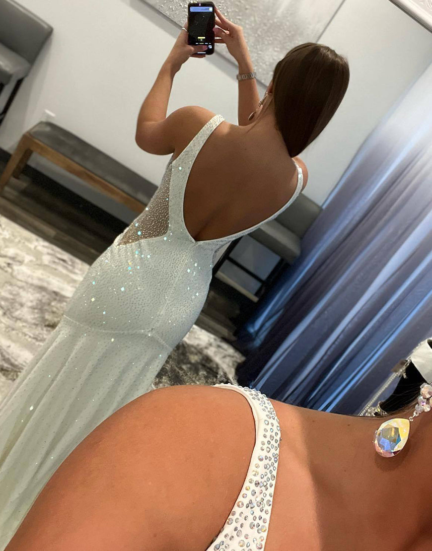 Roycebridal Tonya | White Mermaid Beaded Prom Dress