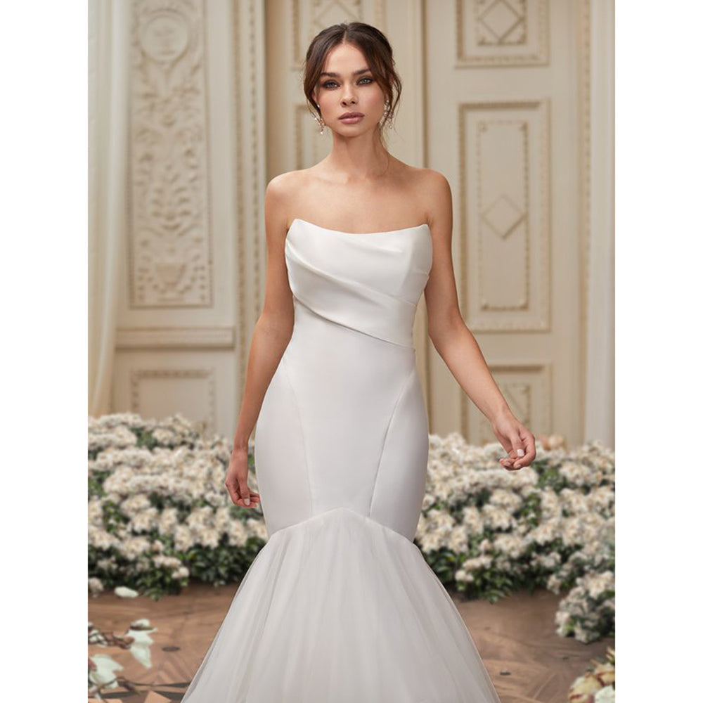 Strapless Neck Sleeveless Blackless Button Satin Mermaid Gothic Black Wedding Dress