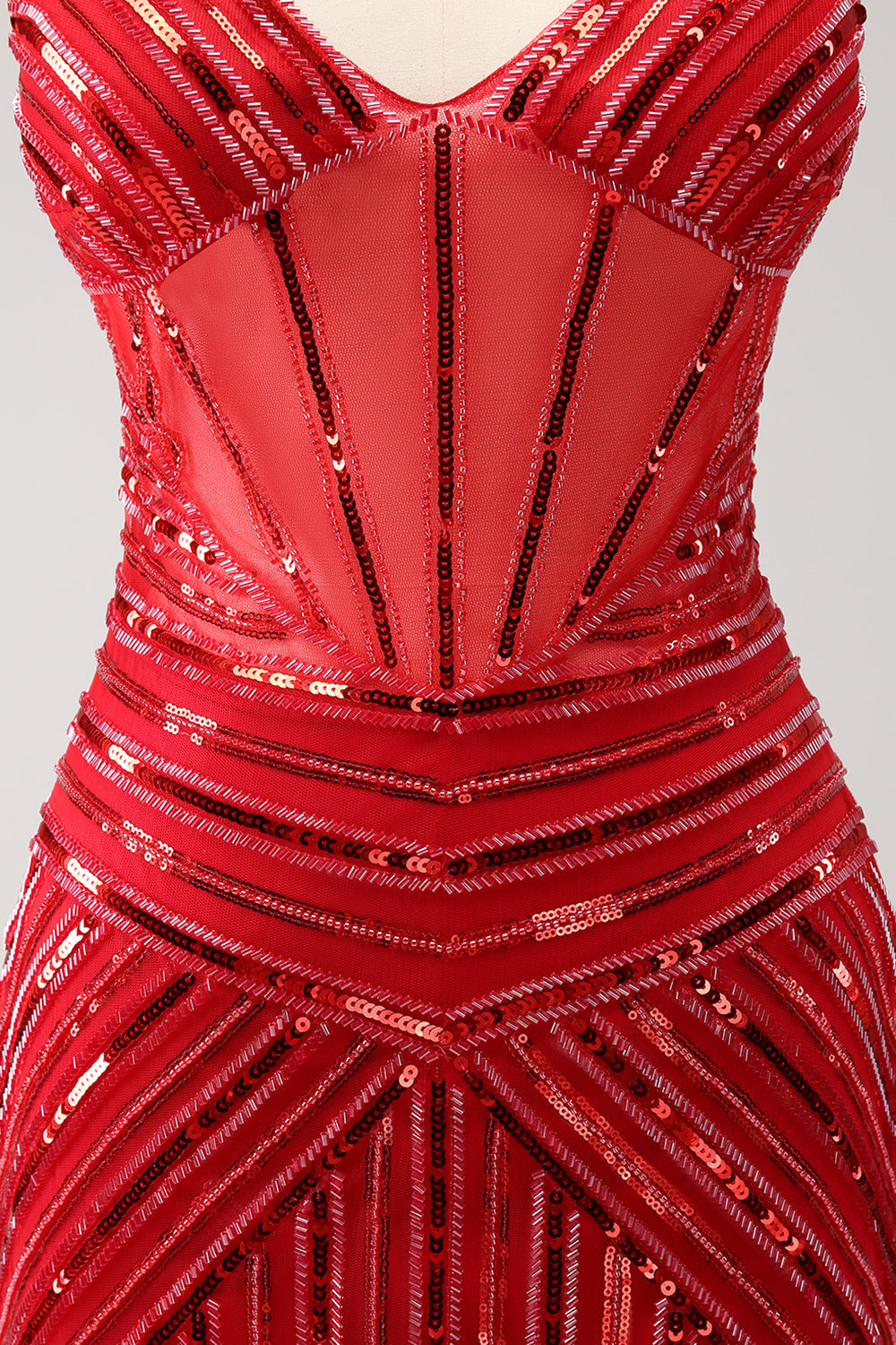 Sparkly Unique Red Tight Spaghetti Straps Backless Sequin Homecoming Dress