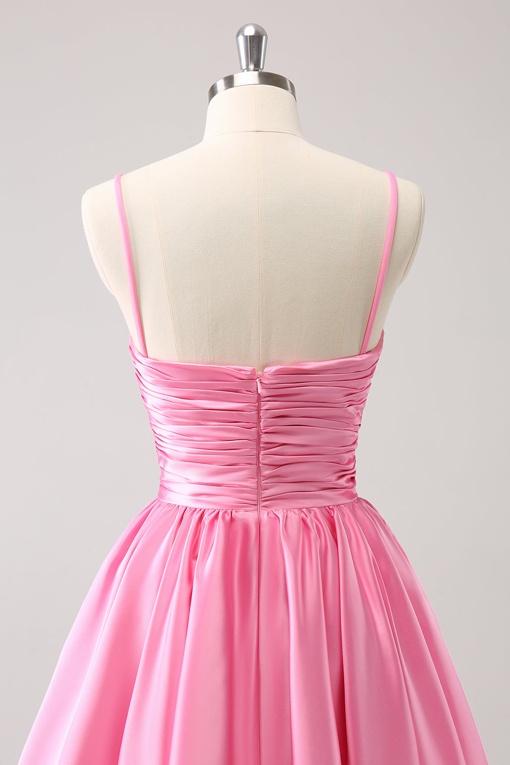 Sparkly Cute Pink A Line Spaghetti Straps Cut Out Homecoming Dress with Sequins