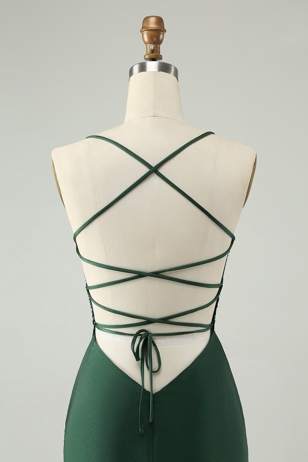 Stylish Dark Green Bodycon V Neck Short Homecoming Dress with Beading