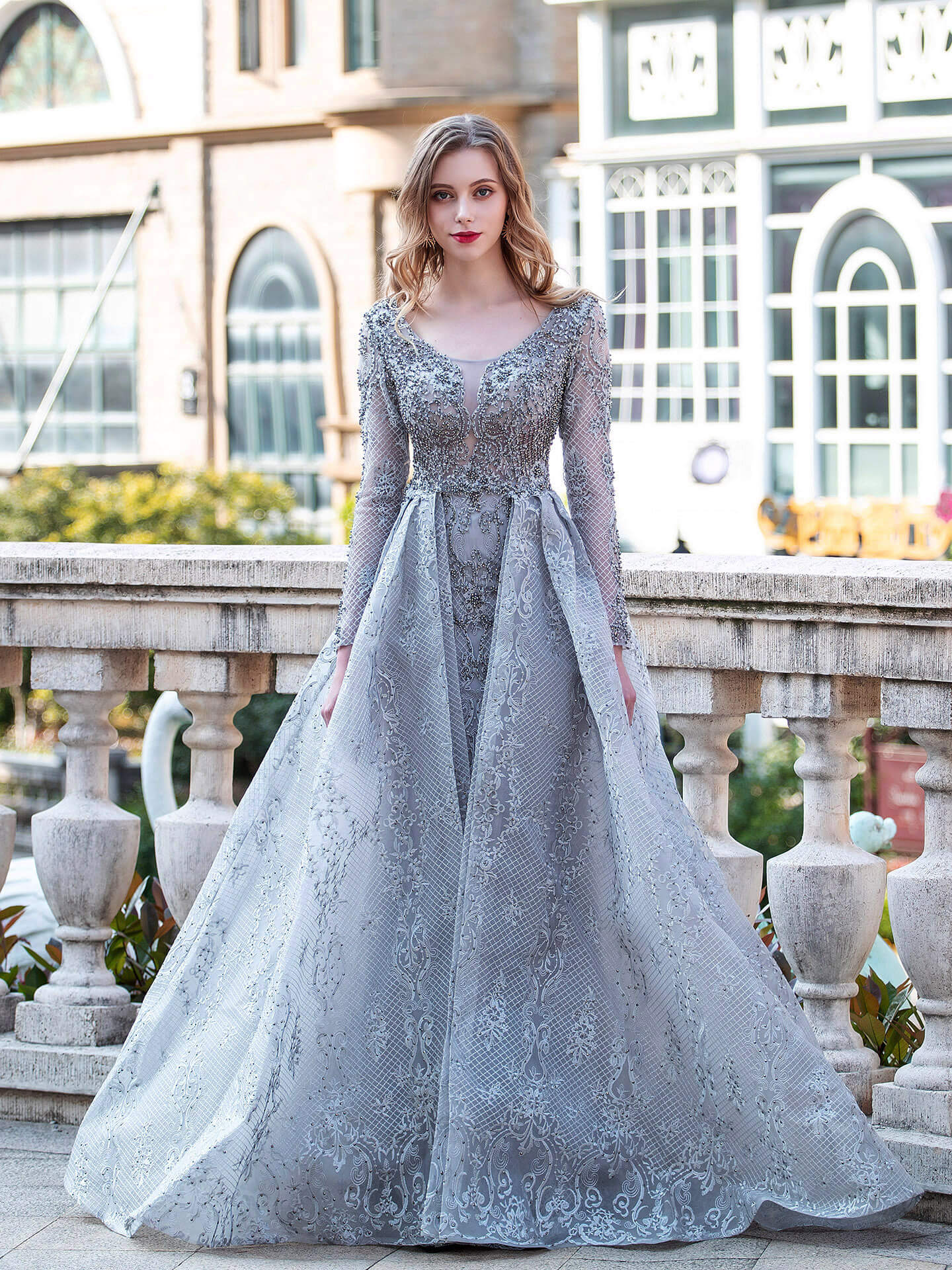 Roycebridal Roycebridal Meerjungfrau/Trompete Mode Formelle Abendkleider Langarm Bodenlangen Ballkleider