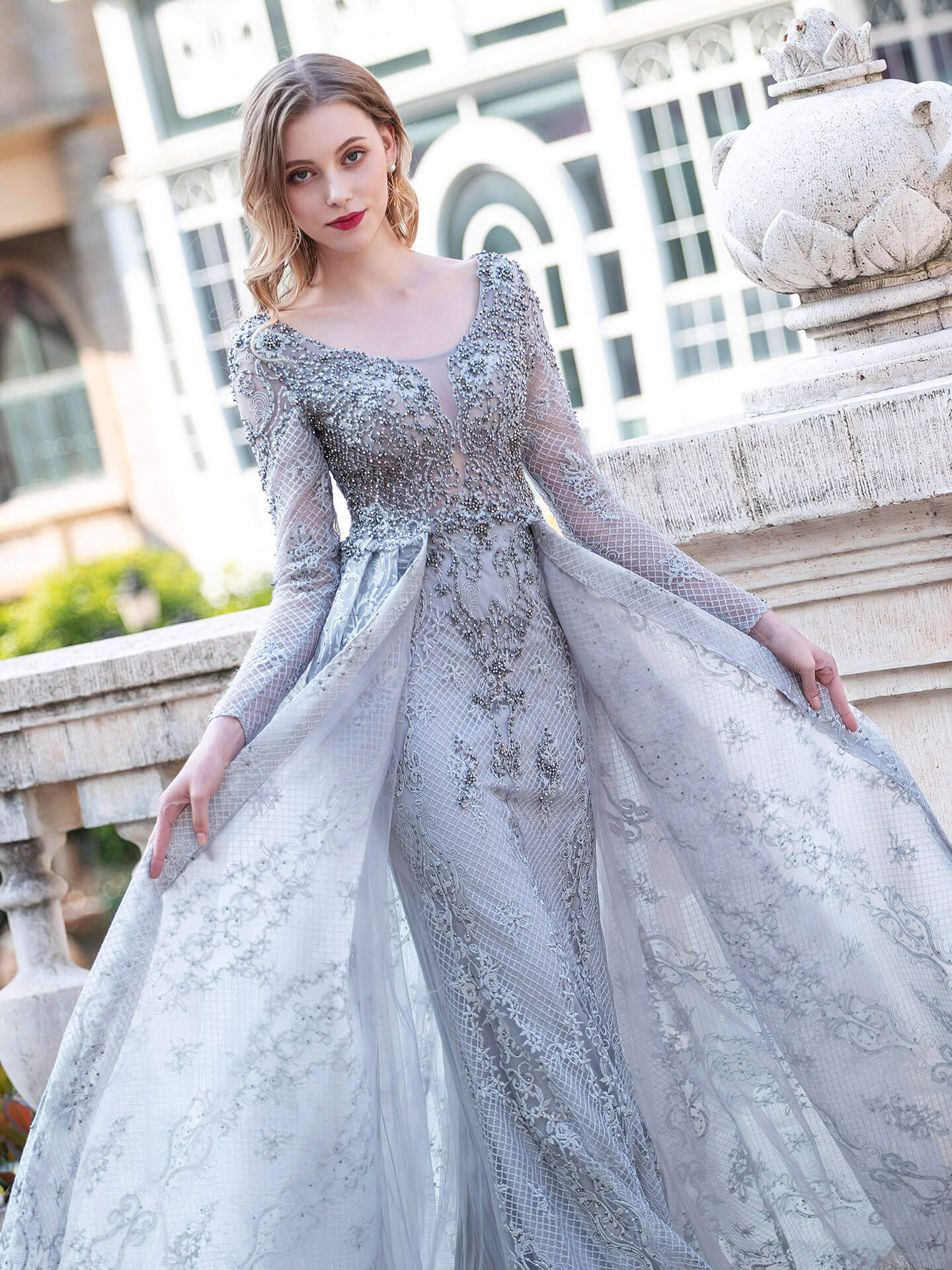 Roycebridal Roycebridal Meerjungfrau/Trompete Mode Formelle Abendkleider Langarm Bodenlangen Ballkleider