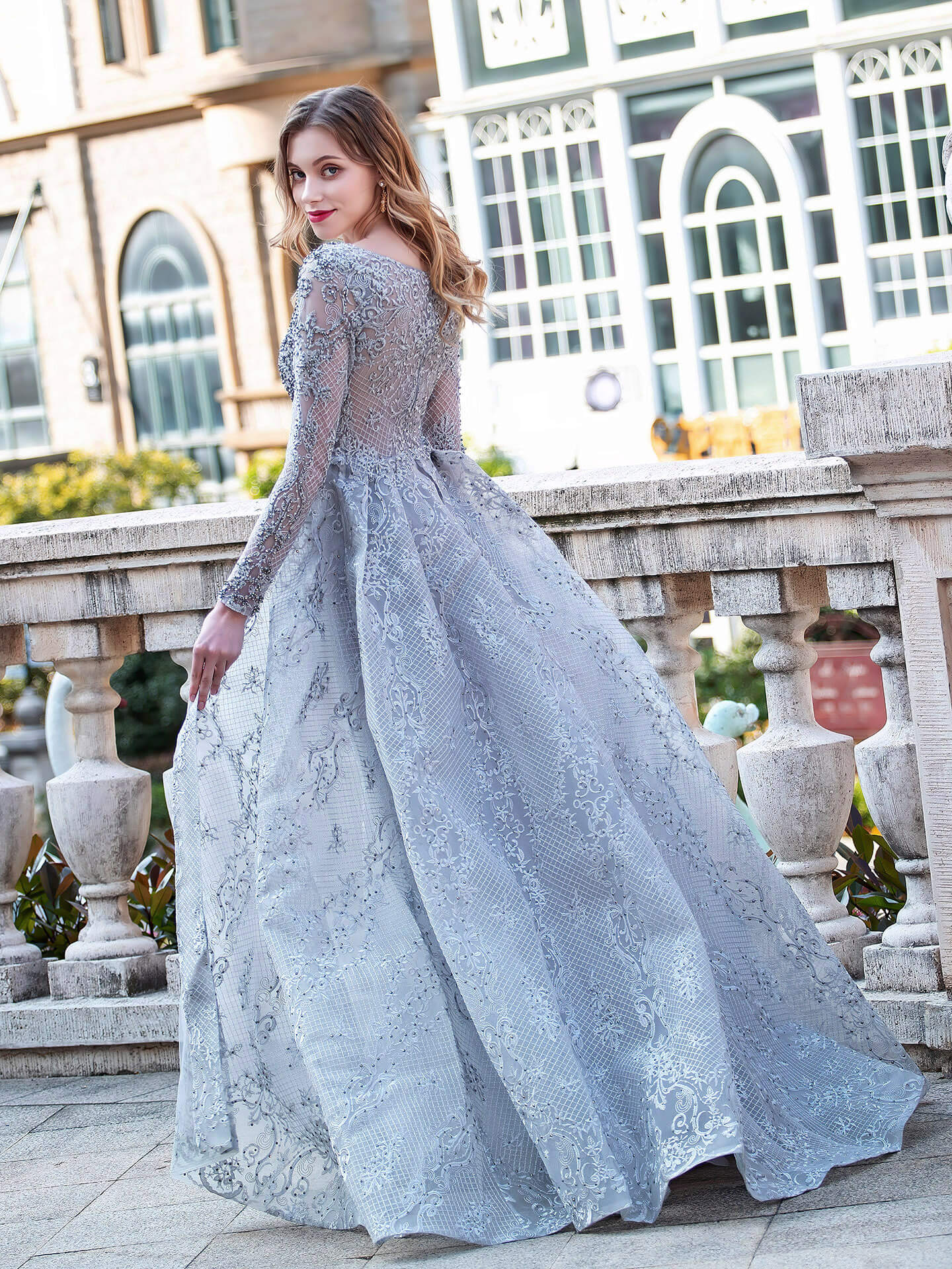 Roycebridal Roycebridal Meerjungfrau/Trompete Mode Formelle Abendkleider Langarm Bodenlangen Ballkleider