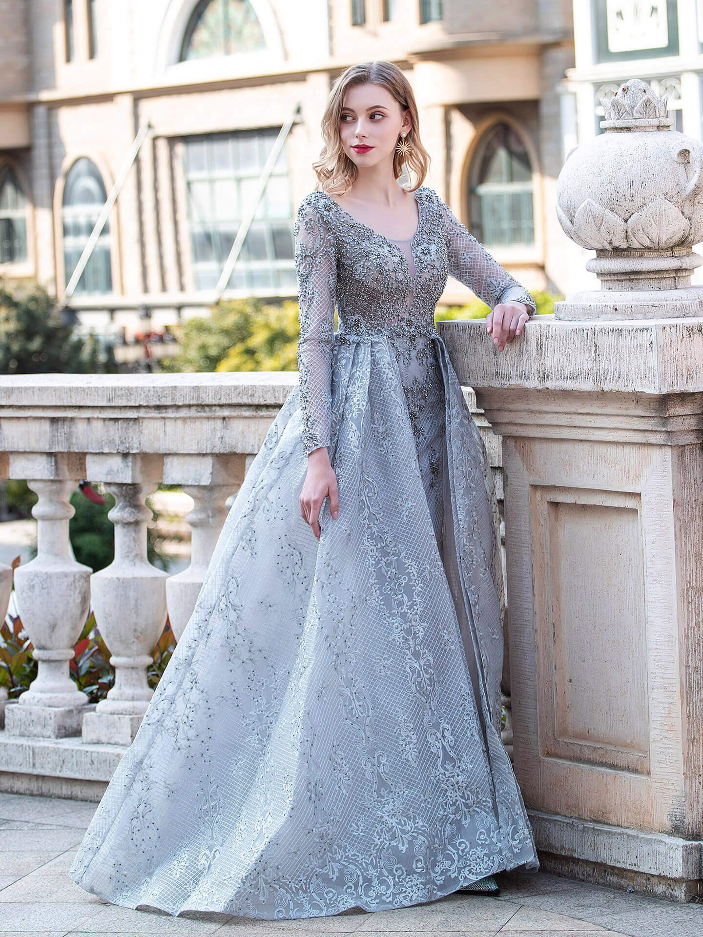 Roycebridal Roycebridal Meerjungfrau/Trompete Mode Formelle Abendkleider Langarm Bodenlangen Ballkleider