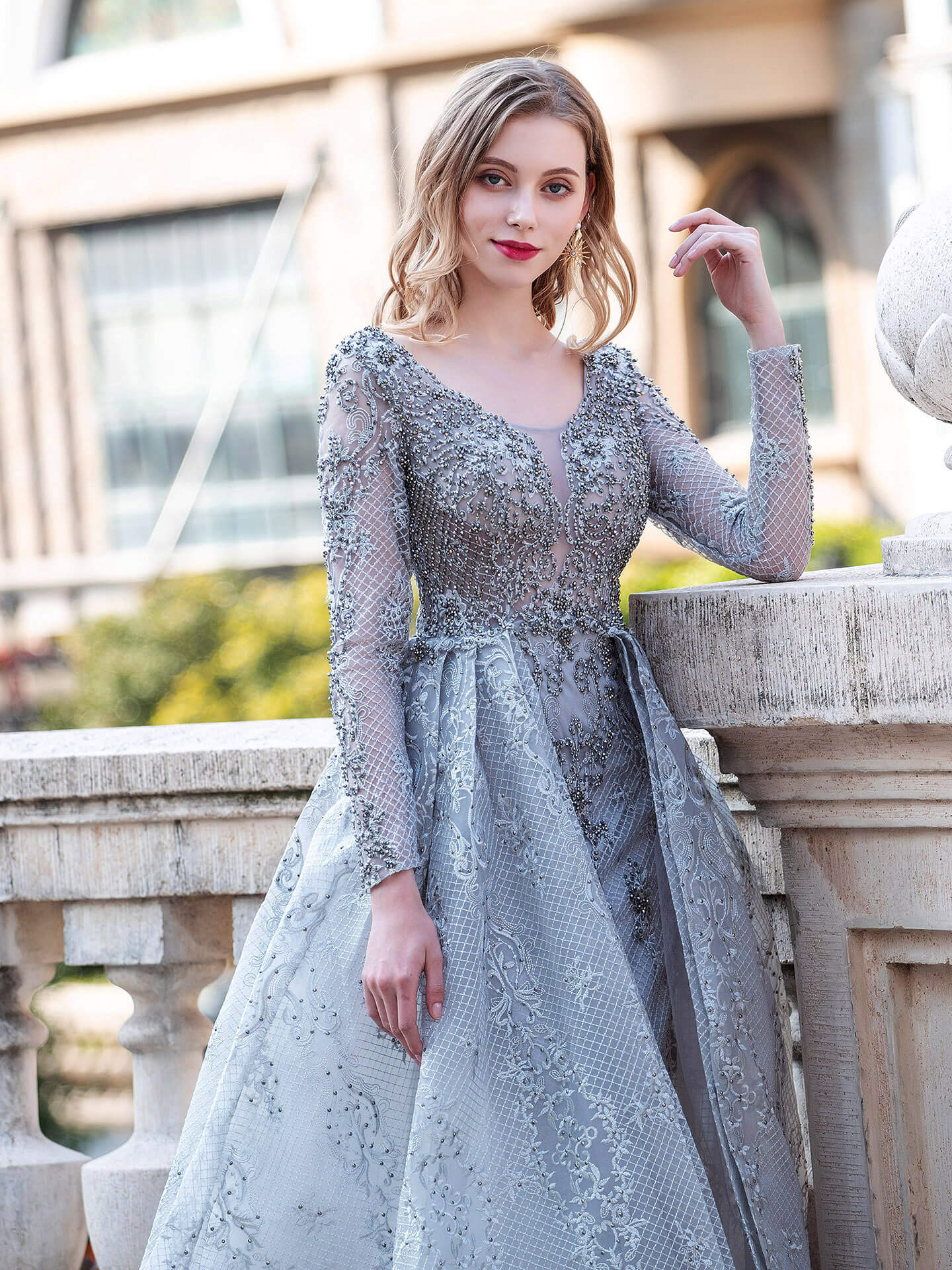 Roycebridal Roycebridal Meerjungfrau/Trompete Mode Formelle Abendkleider Langarm Bodenlangen Ballkleider