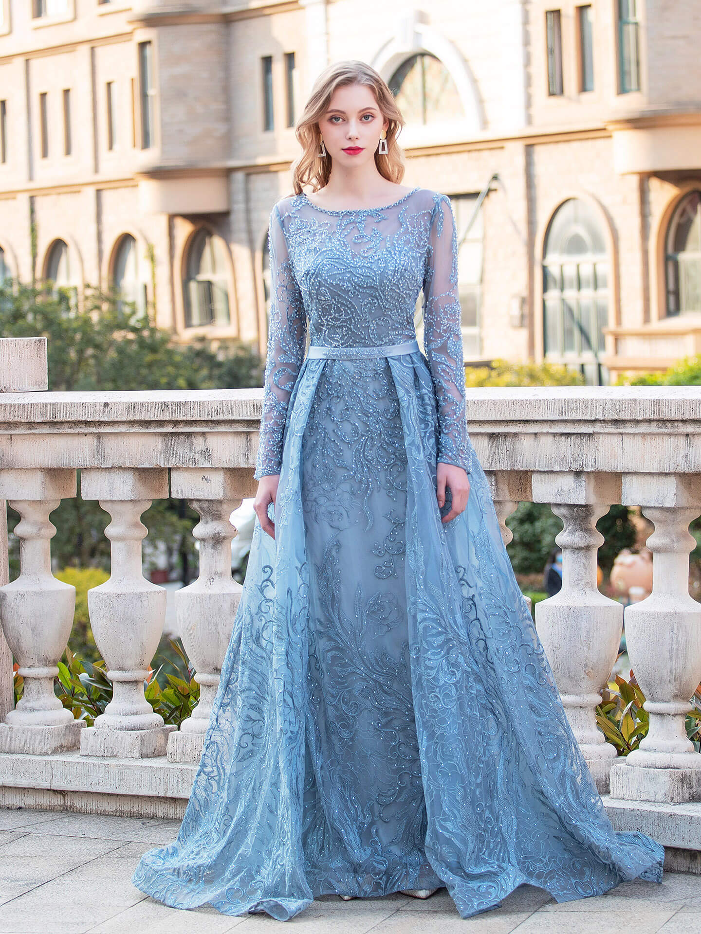 Roycebridal Roycebridal Meerjungfrau/Trompete Mode Formelle Abendkleider Langarm Bodenlangen Ballkleider