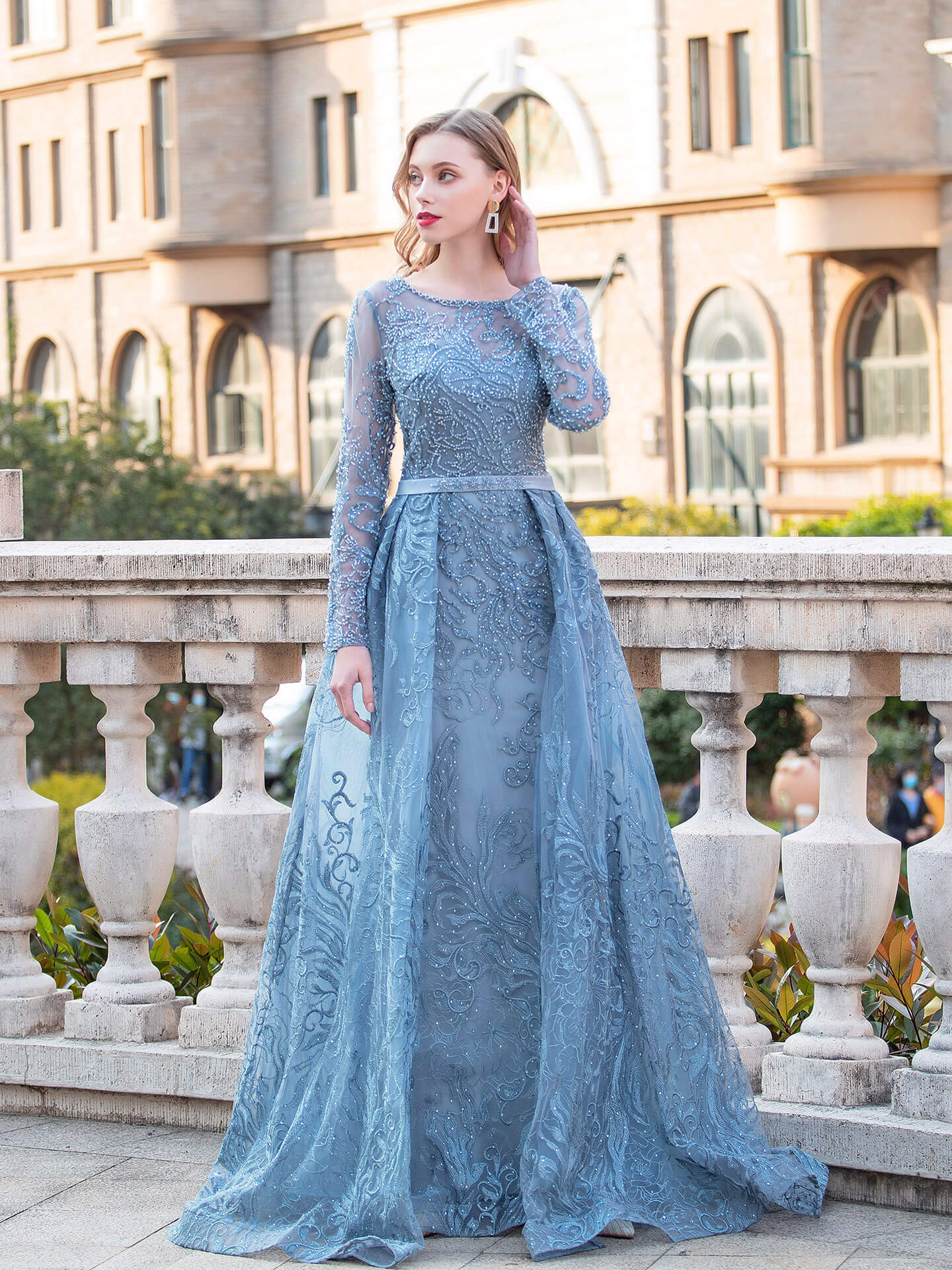 Roycebridal Roycebridal Meerjungfrau/Trompete Mode Formelle Abendkleider Langarm Bodenlangen Ballkleider