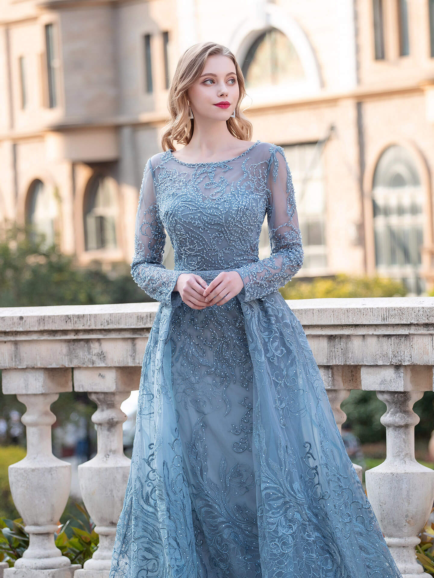 Roycebridal Roycebridal Meerjungfrau/Trompete Mode Formelle Abendkleider Langarm Bodenlangen Ballkleider