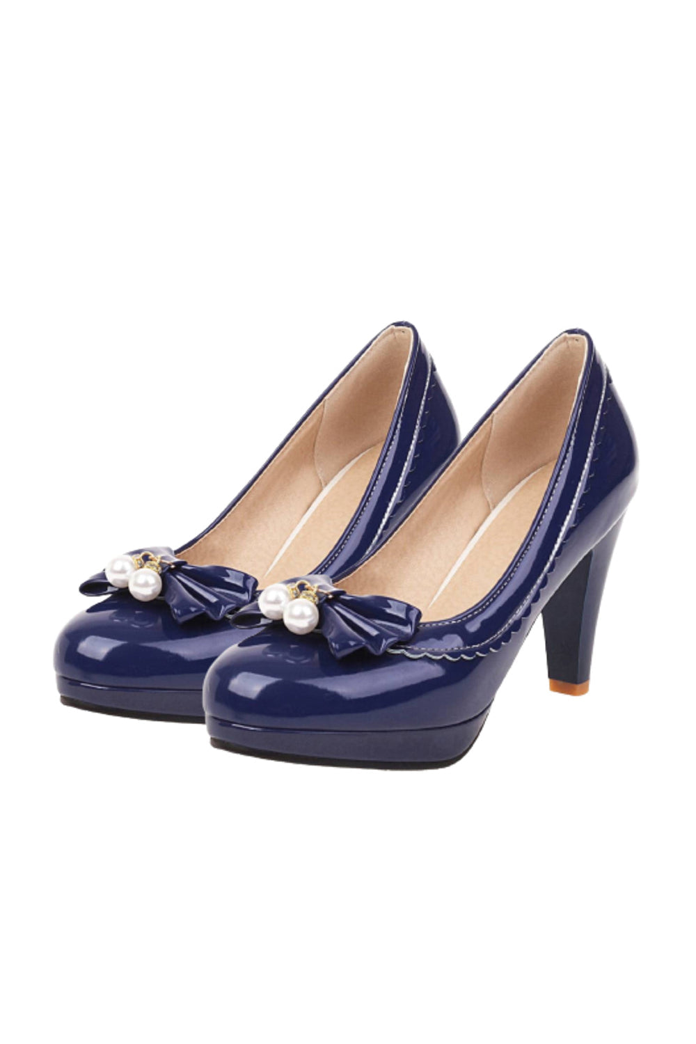 Chaussures à talons hauts Roycebridal Retro Bow Pearl