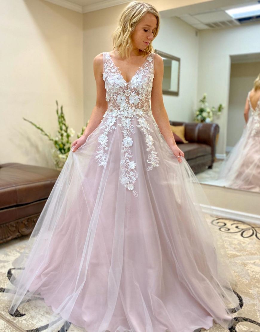 Roycebridal Jemma | Robe de soirée trapèze longue avec appliqués