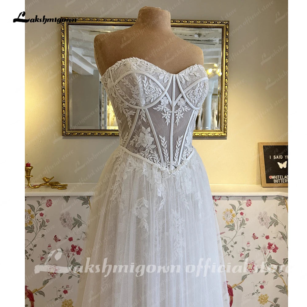 Roycebridal Roycebridal A-Linie Brautkleider für Frauen Schatz Elegante Brautkleider Spitze Lange Sexy Kleider robes de soirée mariage