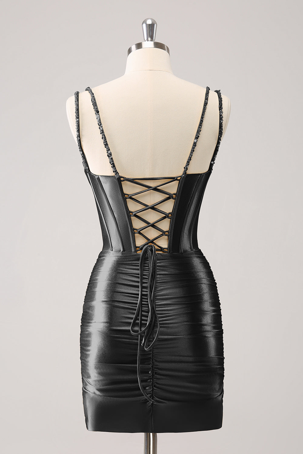 Gorgeous Golden Bodycon Corset Short Homecoming Dress with Sequins
