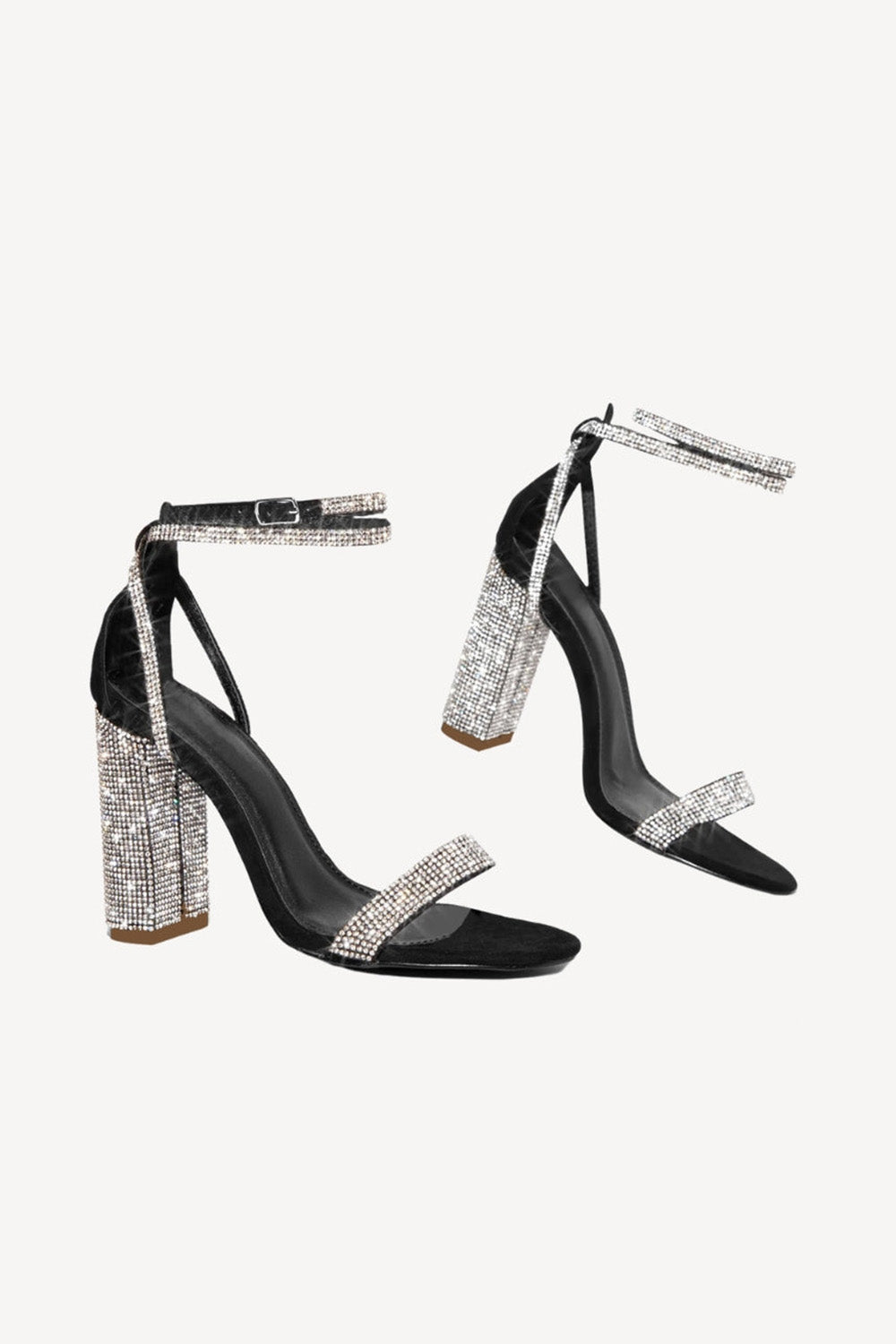 Sexy High Heel Sandalen mit Strasssteinen und einer Schnalle