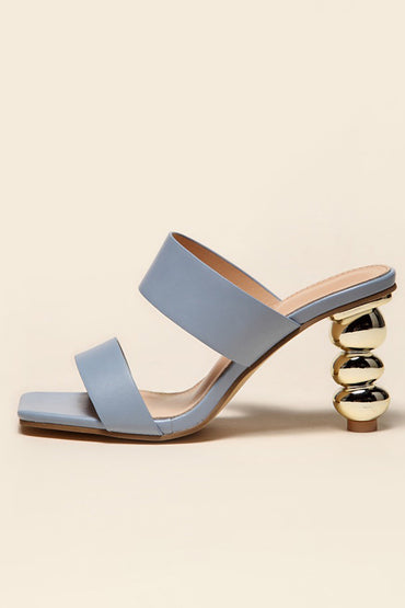 Talons hauts en forme de gourde à bout carré