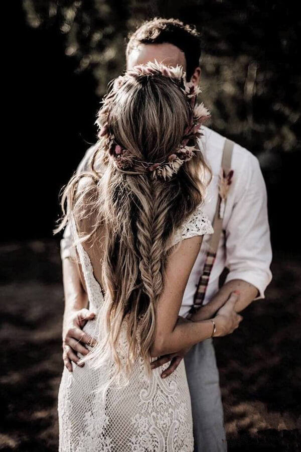 Cap Sleeve Sheath Boho Wedding Dresses Vintage Lace Rustic Wedding Dress,MW314 | mermaid wedding dresses | tulle wedding dresses | boho wedding dresses | cheap wedding dresses | wedding dresses online | bridal gowns | affordable wedding dresses | www.musebridals.com