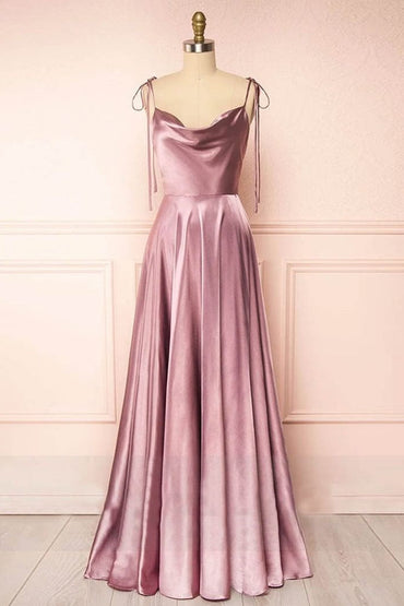 Robe de bal longue en soie à col bénitier et coupe trapèze de Roycebridal