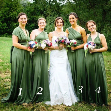Robe de demoiselle d'honneur dépareillée vert chasseur Roycebridal, tenue d'invitée de mariage d'automne