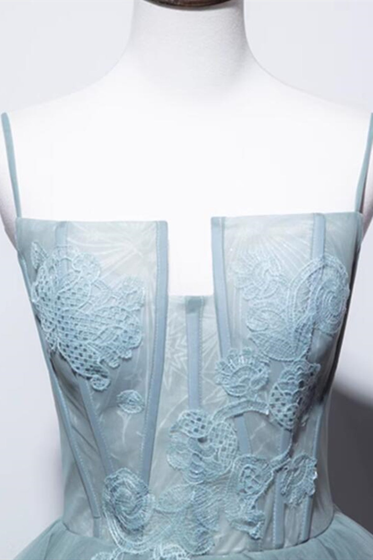 Roycebridal Roycebridal Green Lace Long Prom Dresses, Green Lace Long Formal Evening Dresses