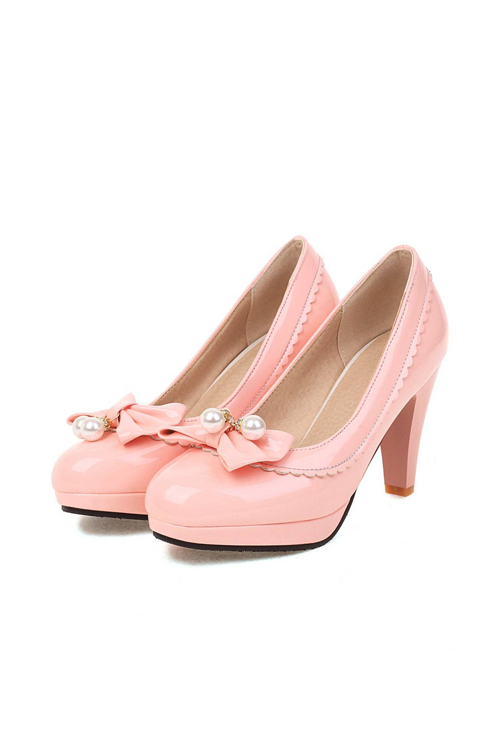 Chaussures à talons hauts Roycebridal Retro Bow Pearl