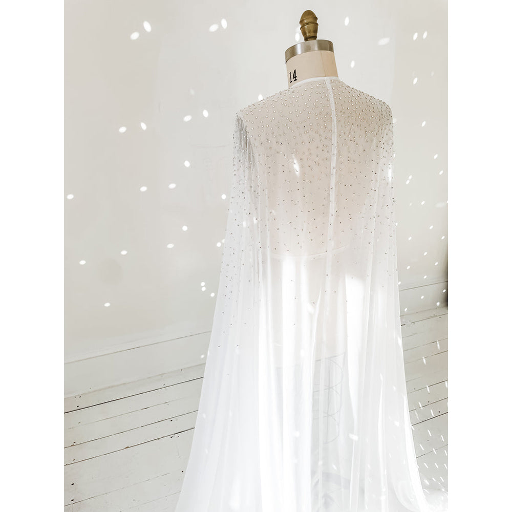 V Neck Beading Watteau Train Chiffon A Line Gothic Black Wedding Dress