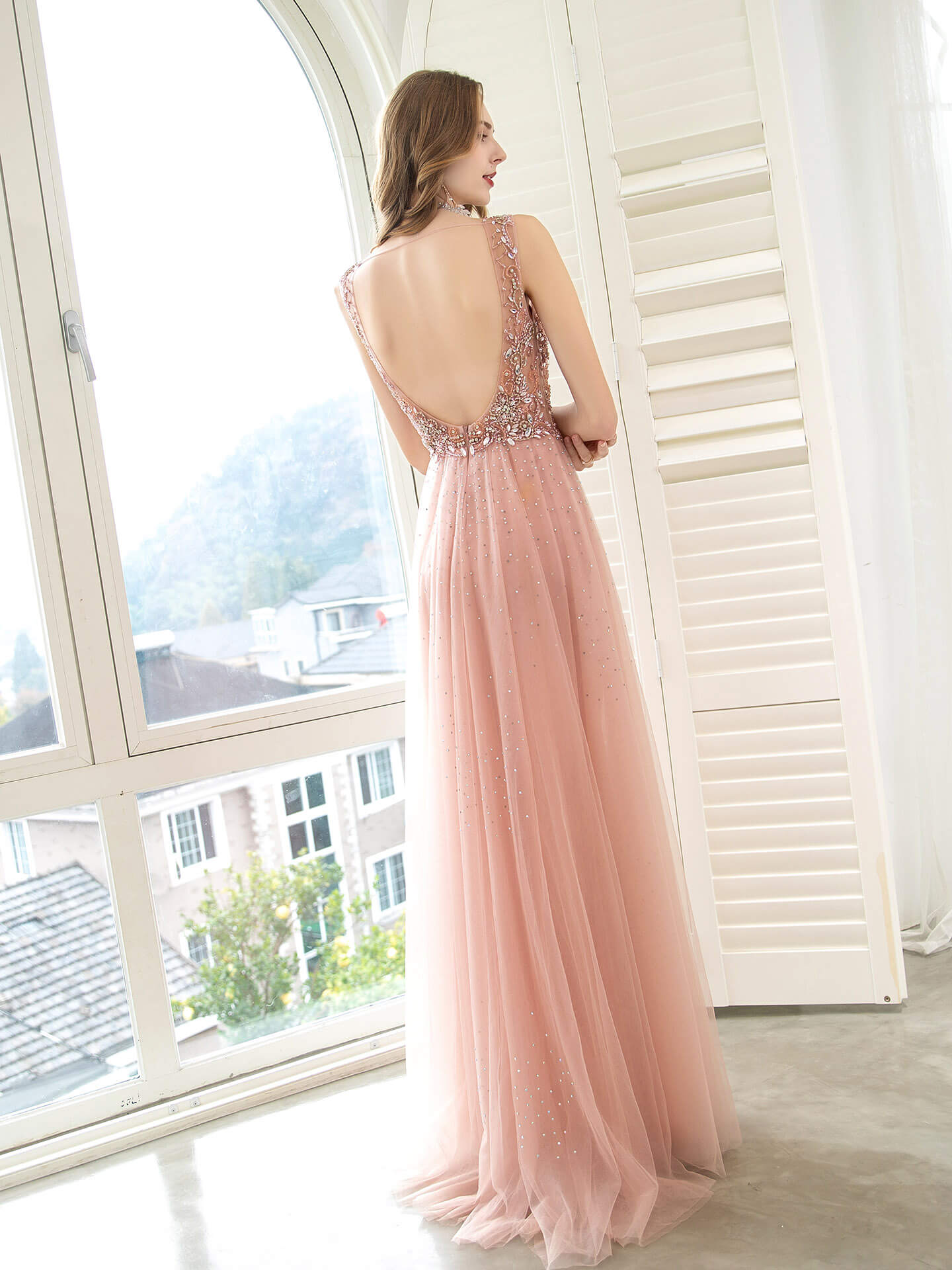 Luxury Sheath / Column Celebrity Style Elegant Inspired Holiday Cocktail Party Formal Evening Dress V Neck Floor Length