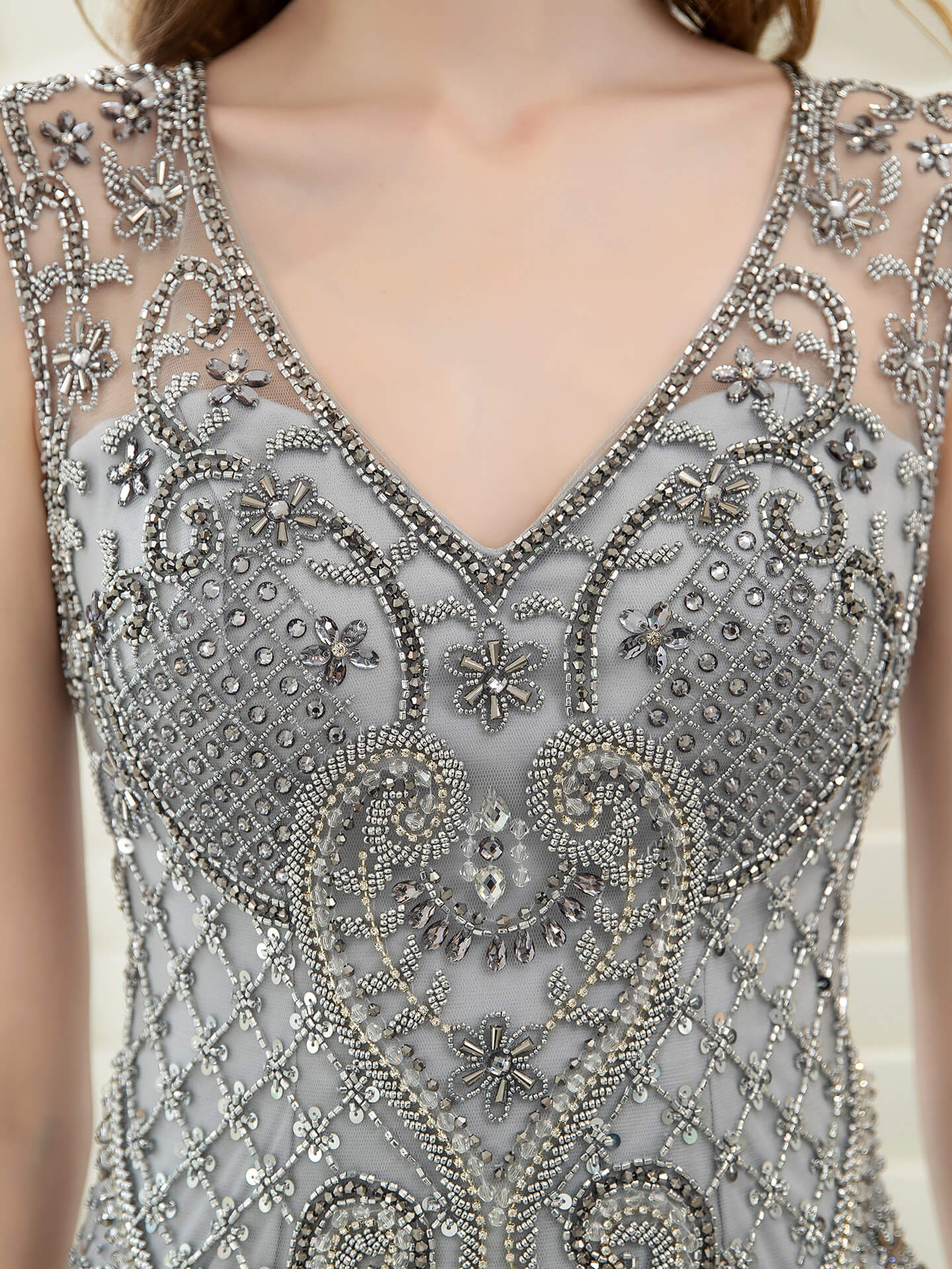 Roycebridal Meerjungfrau/Trompete Luxuriöse glitzernde Fee Sexy Abendkleider Ärmellos