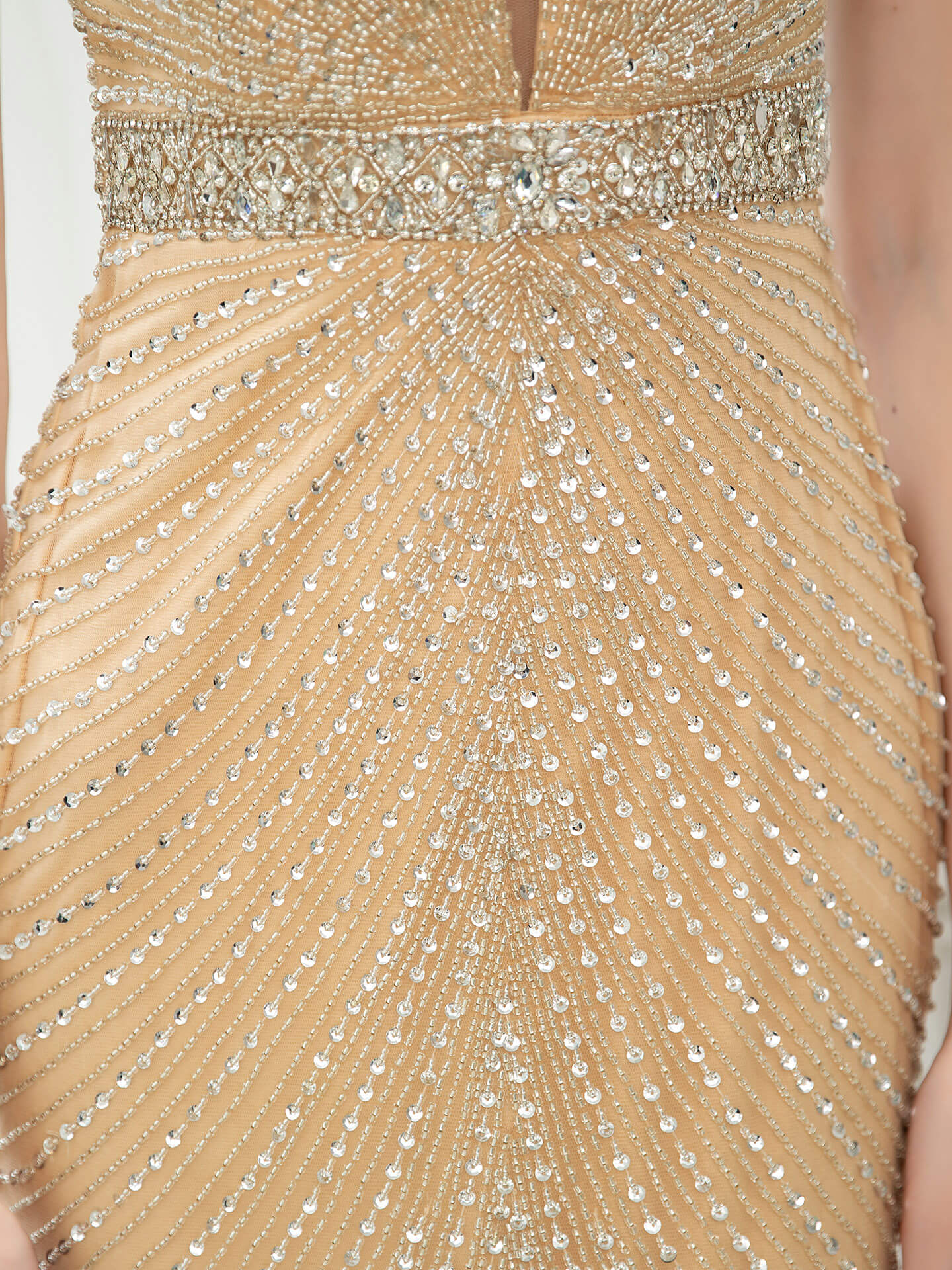 Roycebridal Roycebridal Mermaid / Trumpet V-neck Beaded Luxurious Sexy Formal Evening Dresses Sleeveless Floor Length Prom Dresses