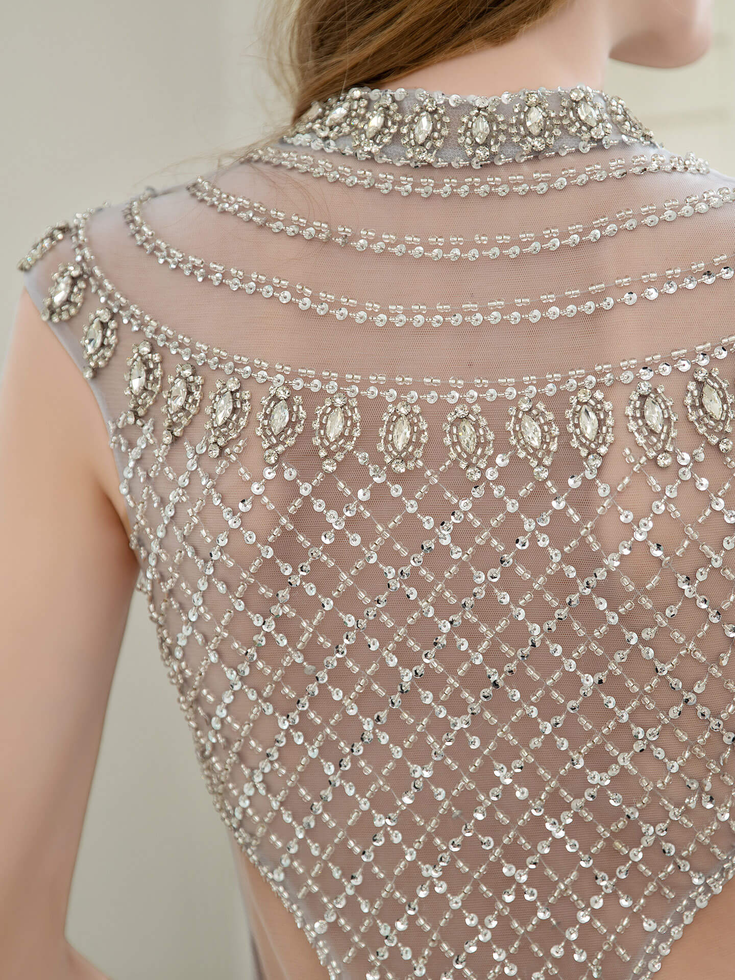 Roycebridal Mermaid Beaded Luxurious Fashion Formal Evening Dresses Sleeveless Floor Length