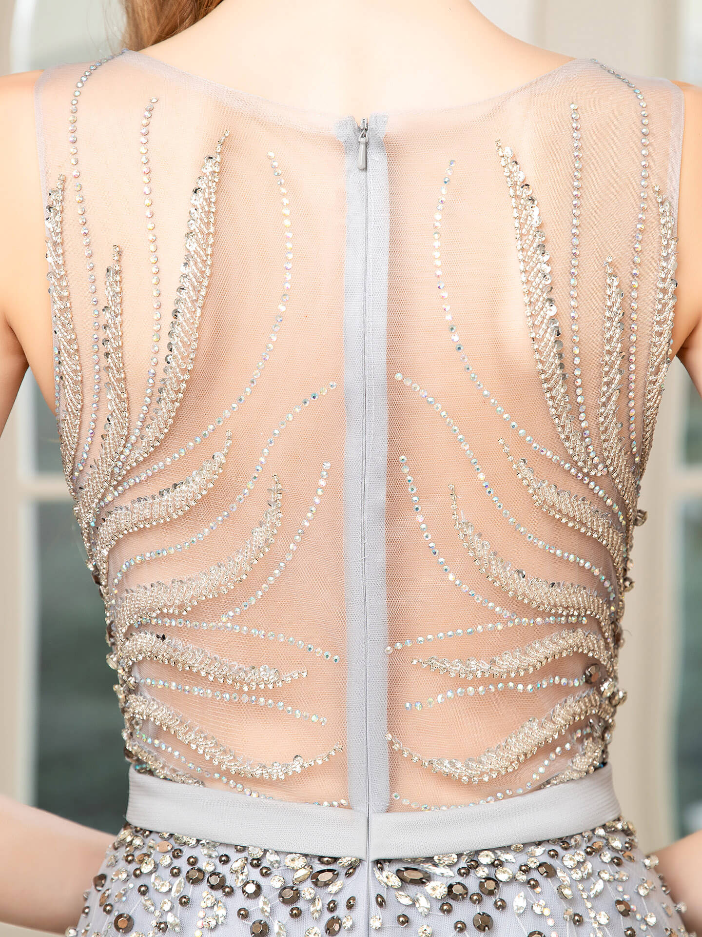 Roycebridal Roycebridal A-line Beaded Luxurious Sexy Formal Evening Dresses Sleeveless Floor Length Prom Dresses