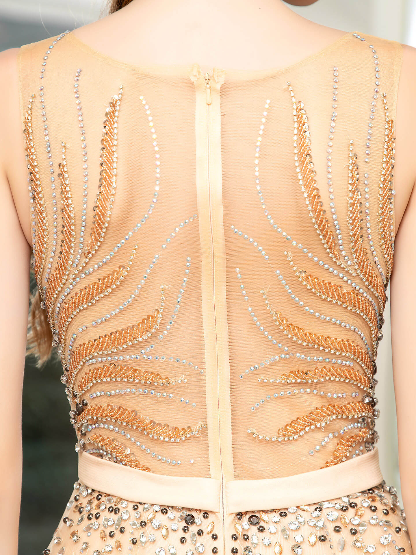 Roycebridal Roycebridal A-line Beaded Luxurious Sexy Formal Evening Dresses Sleeveless Floor Length Prom Dresses