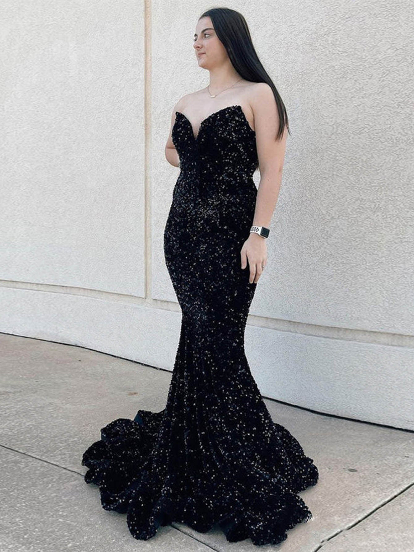 Roycebridal LAURYN | MEERJUNGFRAUEN-BALLKLEID MIT HERZAUSSCHNITT UND PAILLETTEN