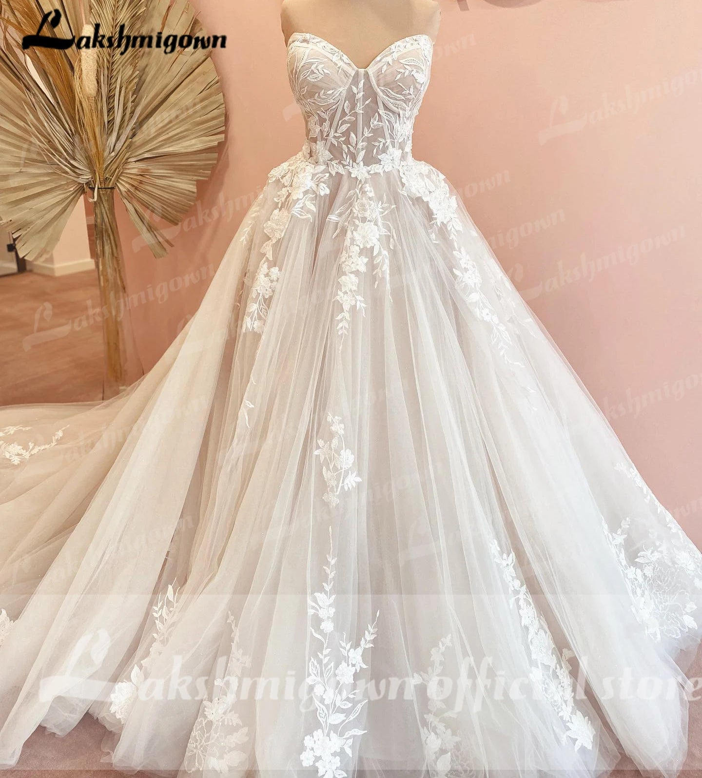Roycebridal Luxurious Court Train Wedding Dress 2025 Vestido Civil Tulle Wedding Dresses Sleeveless Lace Bodice Bridal Gown Robe de mariee