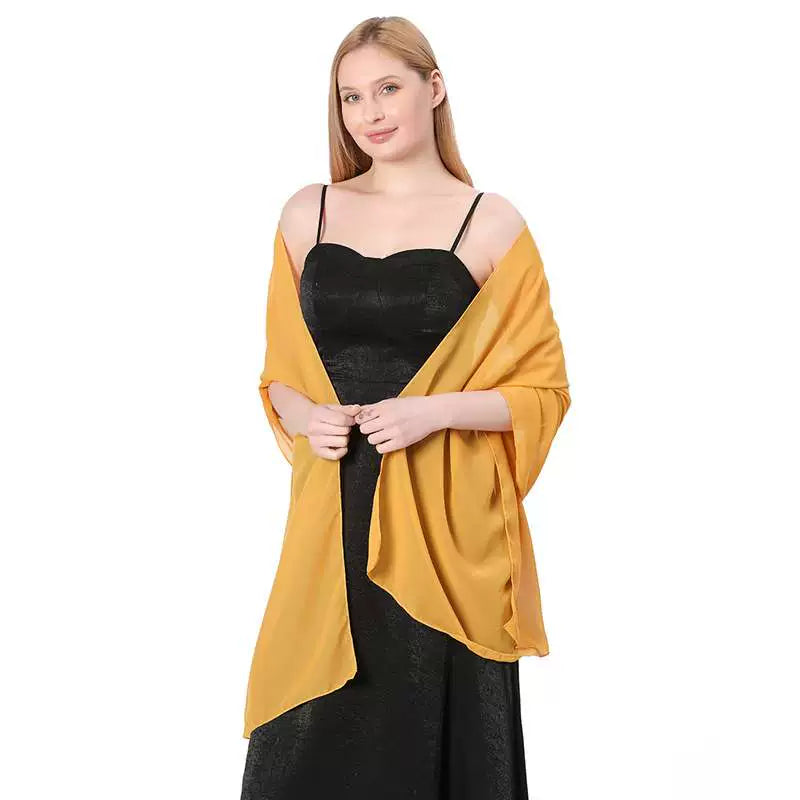 Roycebridal Jacken & Wraps Reine Farbe Chiffon Abend Schal Braut Brautjungfer Hochzeit Kleid Mit Cheongsam Party Schal Weibliche