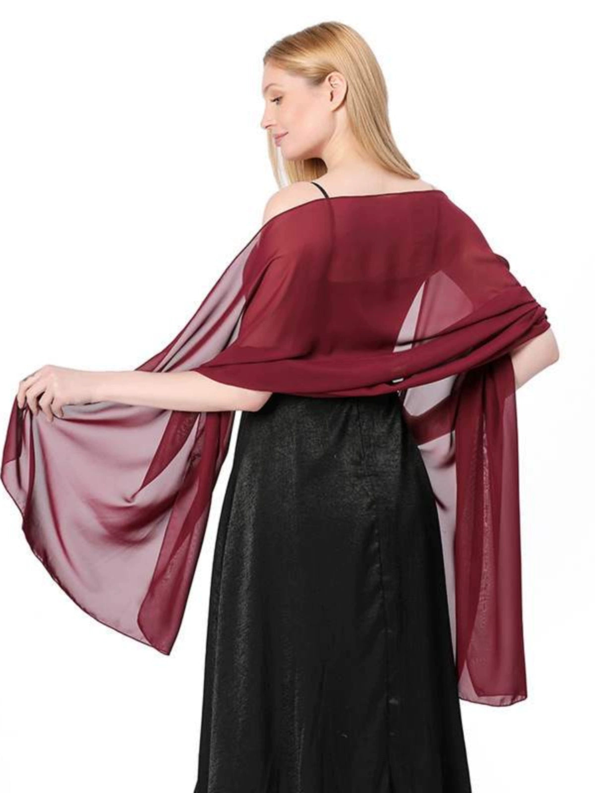 Roycebridal Jacken & Wraps Reine Farbe Chiffon Abend Schal Braut Brautjungfer Hochzeit Kleid Mit Cheongsam Party Schal Weibliche