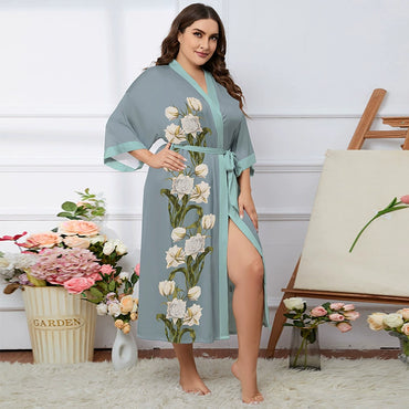 Roycebridal Home Service Costume Grande Taille Peignoir Pyjama