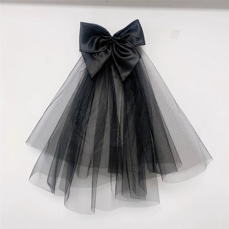 Accessoires de mariage gothiques Roycebridal, voile à nœud noir gothique rétro