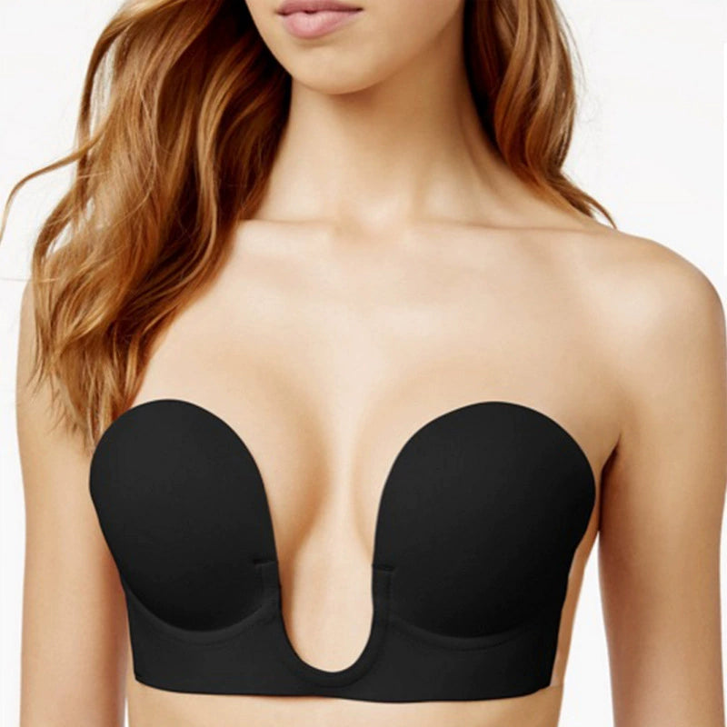 Soutien-gorge invisible en forme de U Roycebridal, respirant, sans bretelles, patch poitrine