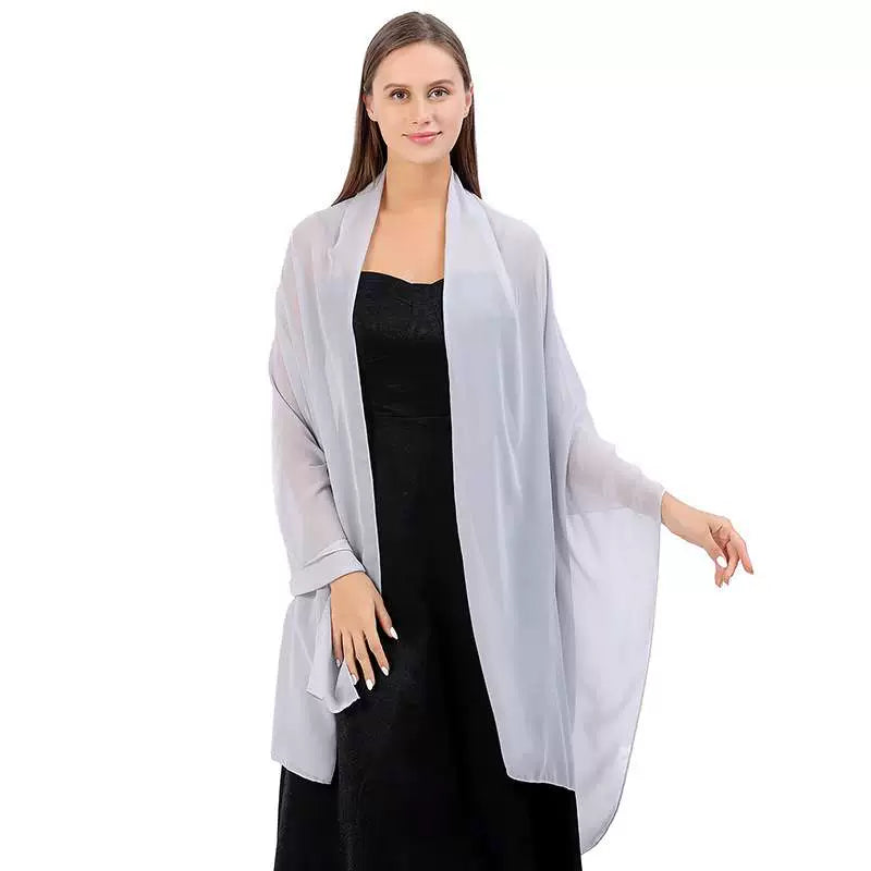 Roycebridal Jacken & Wraps Reine Farbe Chiffon Abend Schal Braut Brautjungfer Hochzeit Kleid Mit Cheongsam Party Schal Weibliche