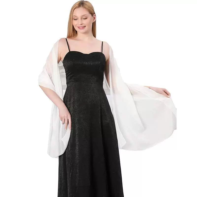 Roycebridal Jacken & Wraps Reine Farbe Chiffon Abend Schal Braut Brautjungfer Hochzeit Kleid Mit Cheongsam Party Schal Weibliche