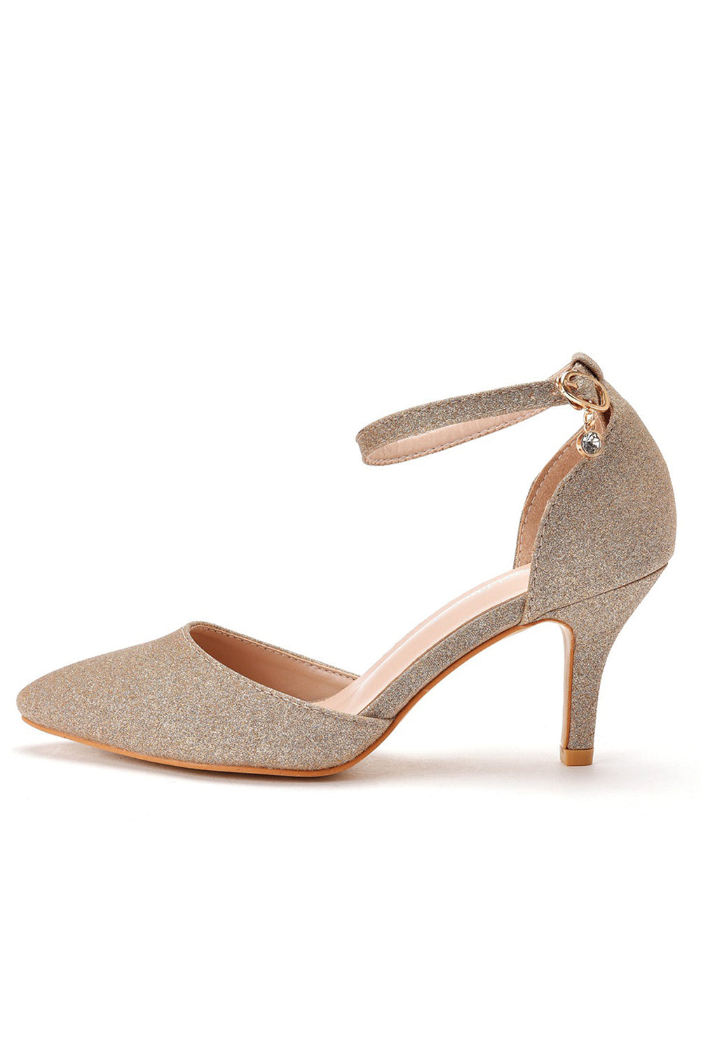 Roycebridal Women's Wedding Shoes Pointed Toe Ankle Strap Stiletto Heels