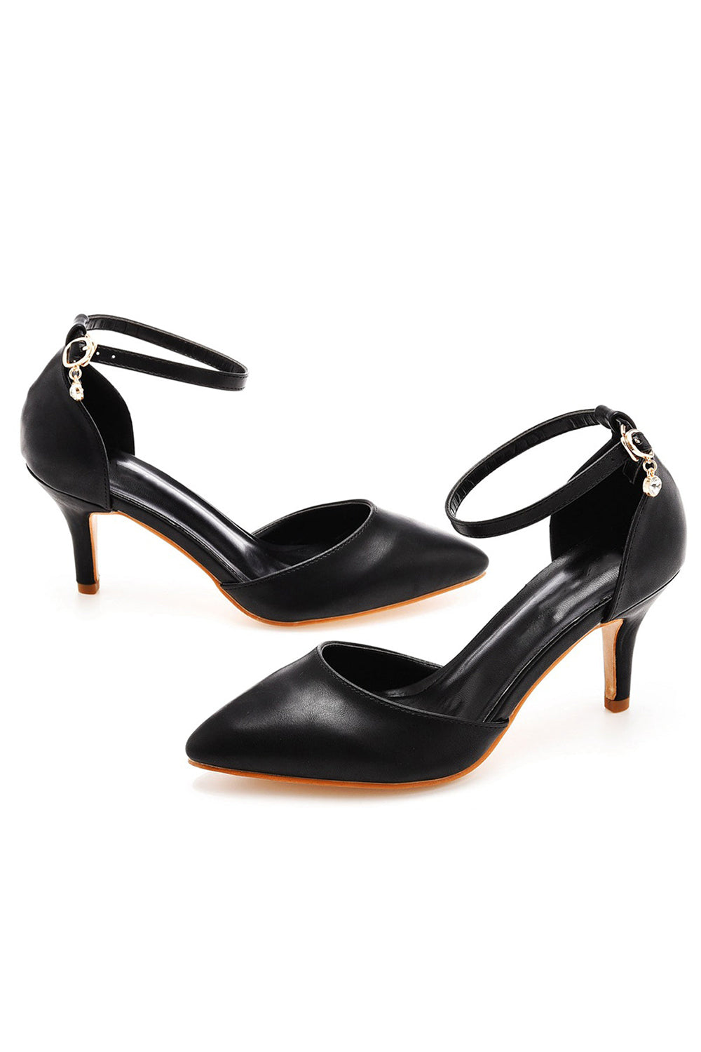 Roycebridal Women's Wedding Shoes Pointed Toe Ankle Strap Stiletto Heels