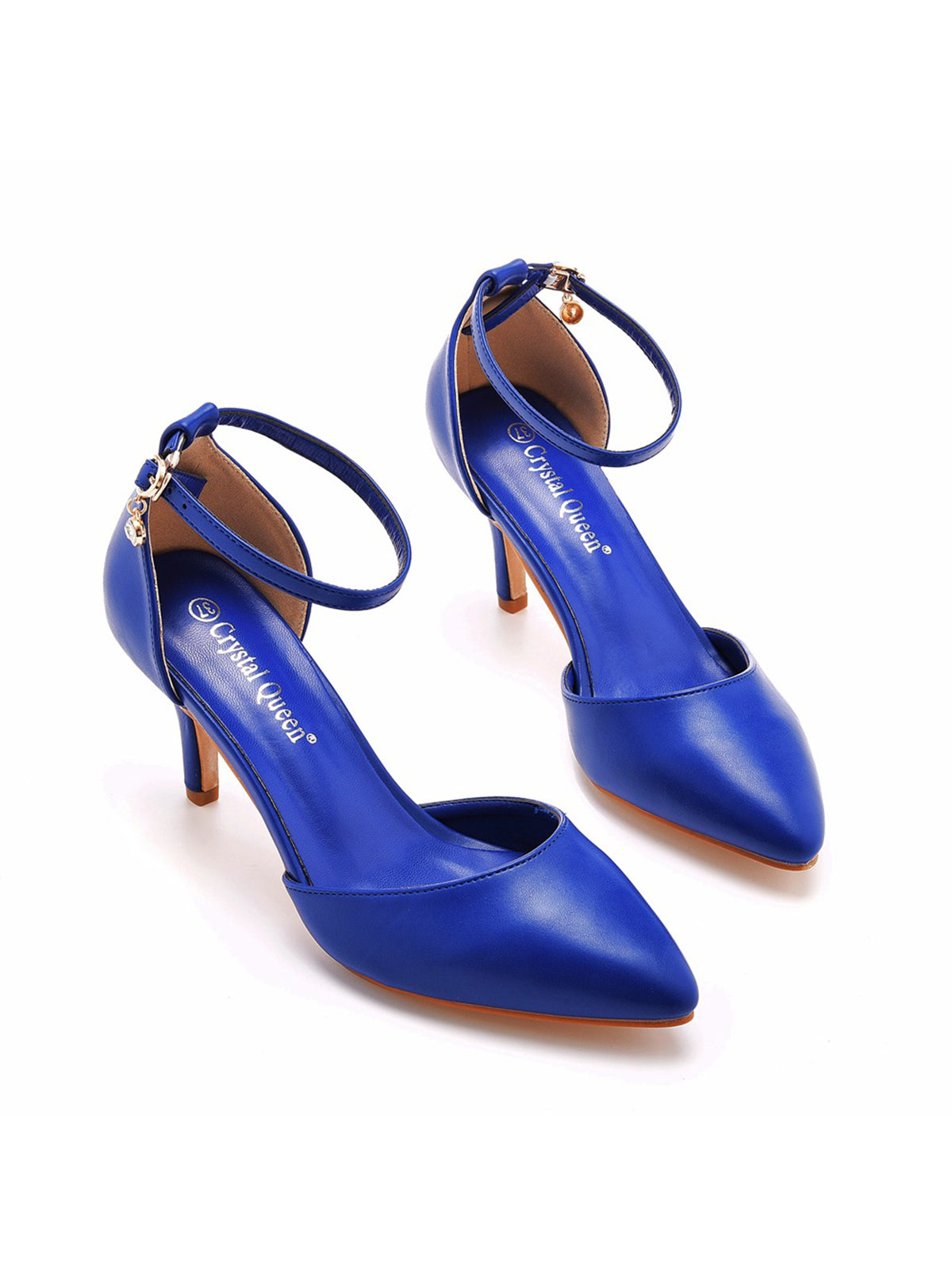 Roycebridal Women's Wedding Shoes Pointed Toe Ankle Strap Stiletto Heels
